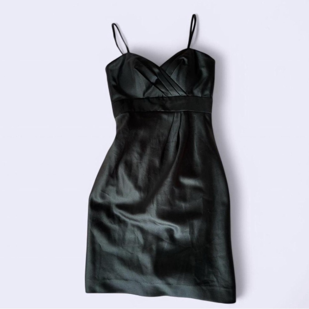 Black Satin Mini Dress